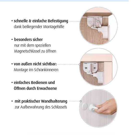 Reer Magnetschloss 2er Pack - Weiß
