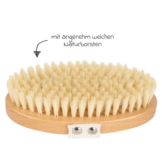 Reer Mommy massage brush with soft natural bristles - Natural