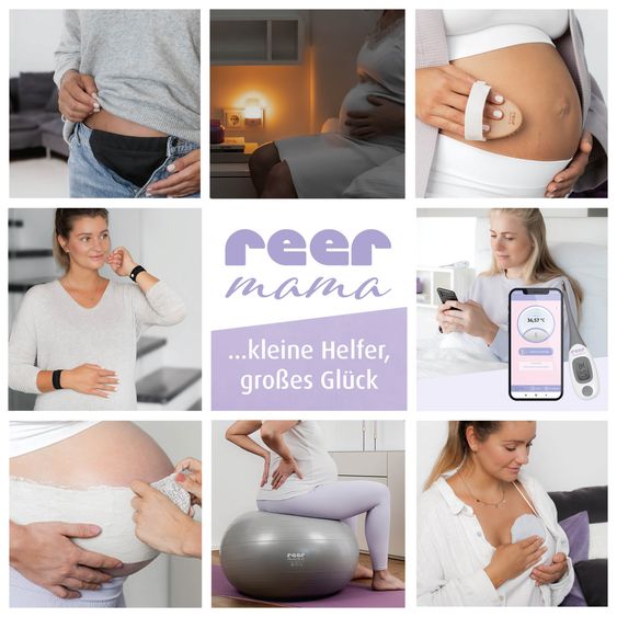 Reer Spazzola da massaggio per mamme con morbide setole naturali - naturale