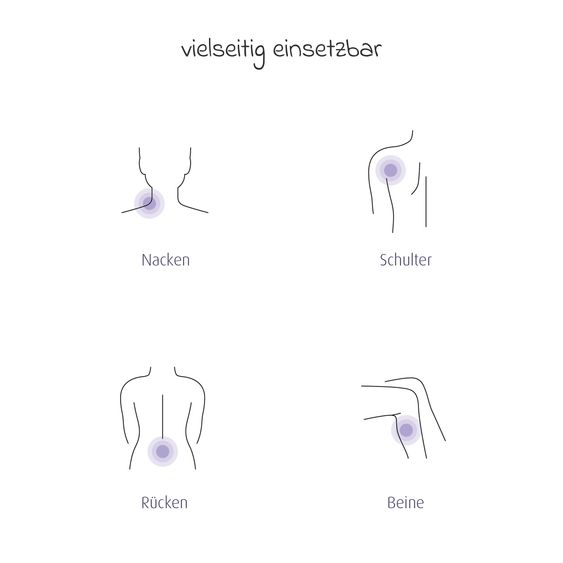Reer Massageroller Mama mit ergonomischem Griff - Lila Grau