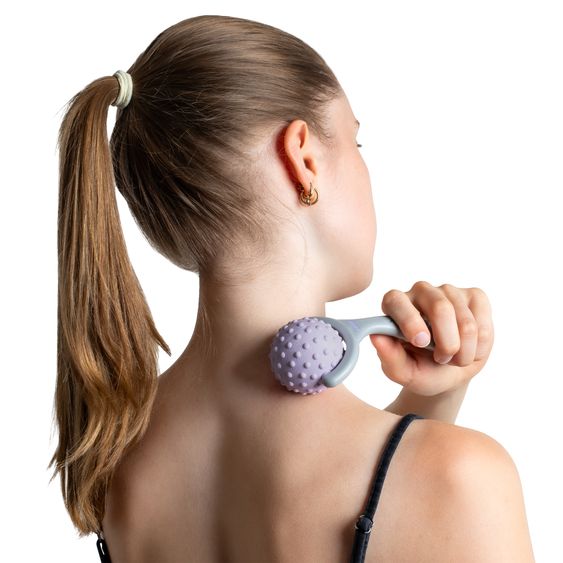 Reer Massageroller Mama mit ergonomischem Griff - Lila Grau