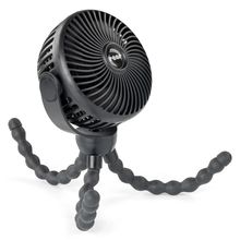 Mini Ventilatore Universale CoolAir con supporto flessibile, funzionamento silenzioso e 3 velocità - Nero