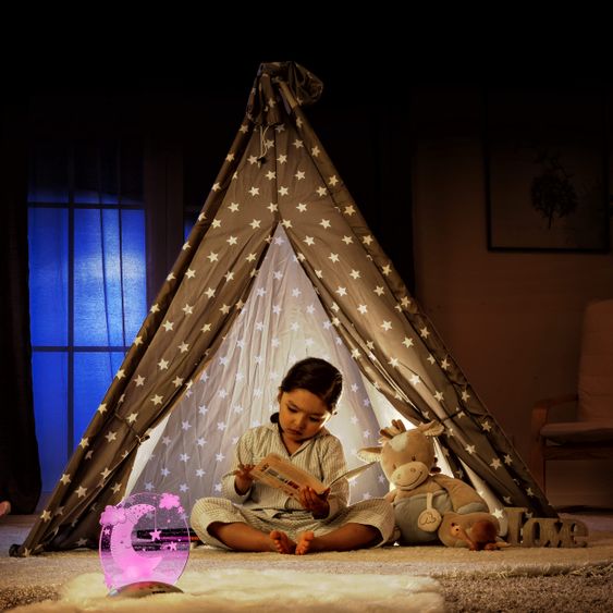 Reer ColourLumy Luce notturna - Luna - Bianco / Grigio