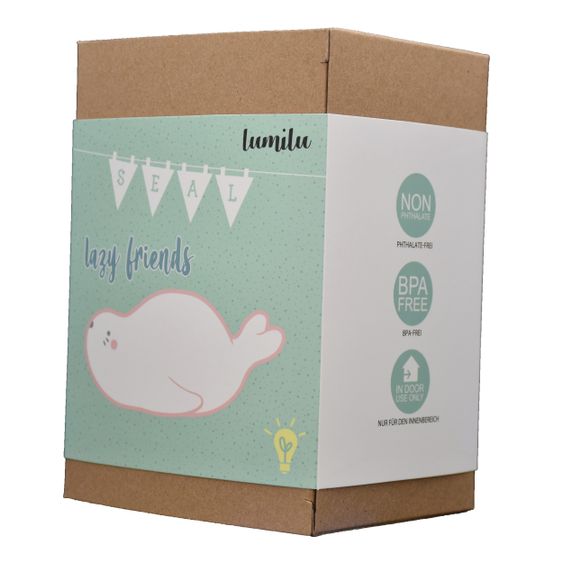 Reer Nachtlicht Lumilu Lazy Friends - Seal - Weiß