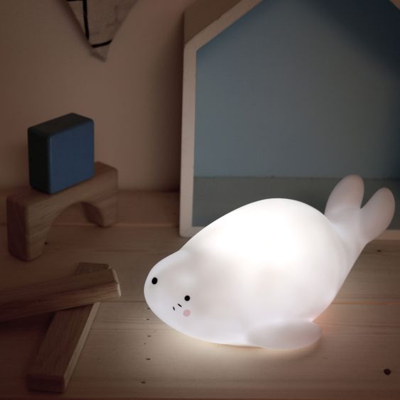 Reer Nachtlicht Lumilu Lazy Friends - Seal - Weiß