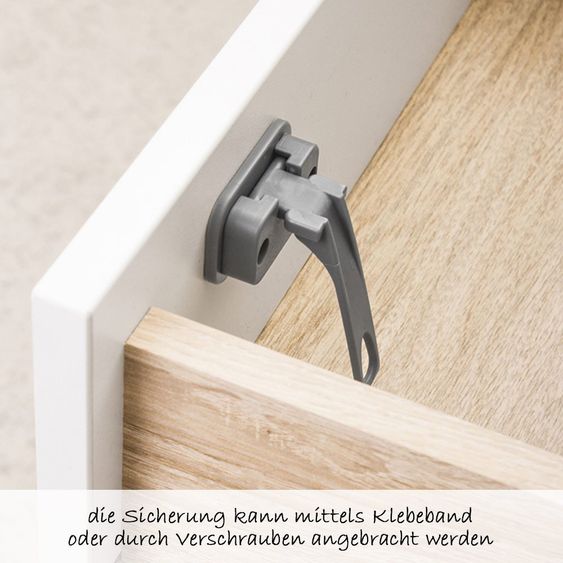 Reer Schrank- & Schubladensicherung DesignLine - 2er Pack - Anthrazit