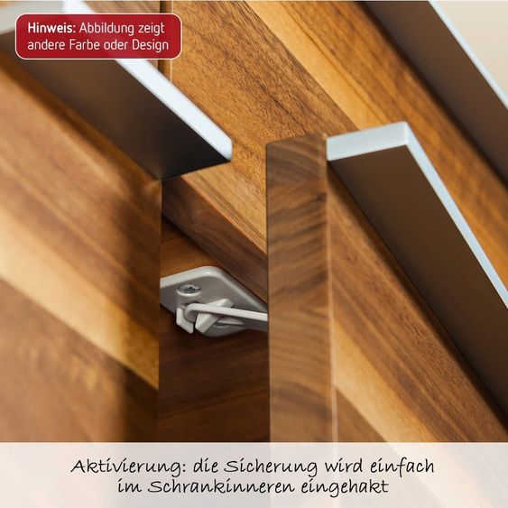 Reer Schrank- & Schubladensicherung DesignLine - 2er Pack - Anthrazit