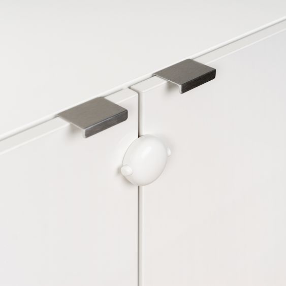 Reer Cabinet lock for double doors - White