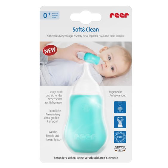 Reer Safety nasal aspirator Soft&Clean - Mint green