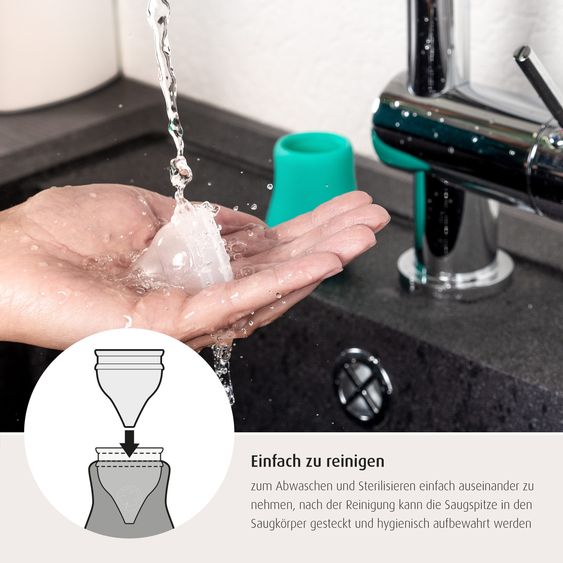 Reer Sicherheits-Nasensauger Soft&Clean - Mintgrün