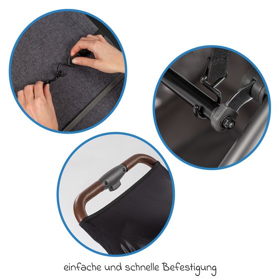 Reer Sonnenschutz ShineSafe UPF 50+ universell passend für Buggys & Kombi-Kinderwagen - Schwarz
