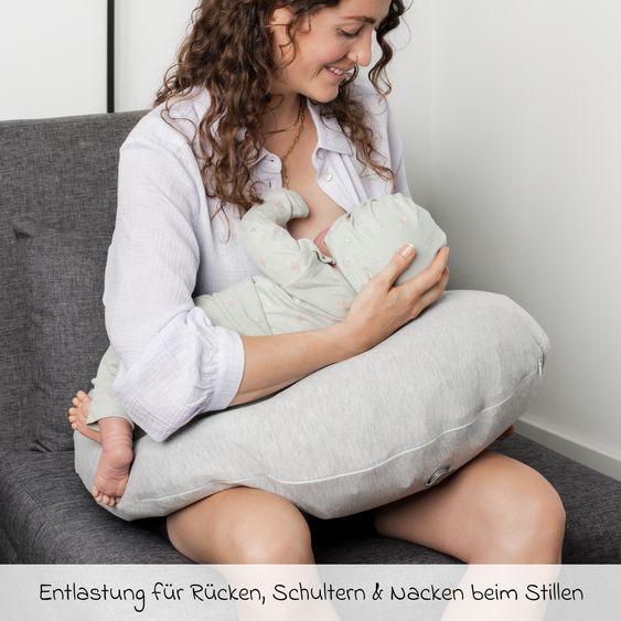 Reer Stillkissen Air Mama aufblasbar inkl. Bezug & Tragebeutel - Grau