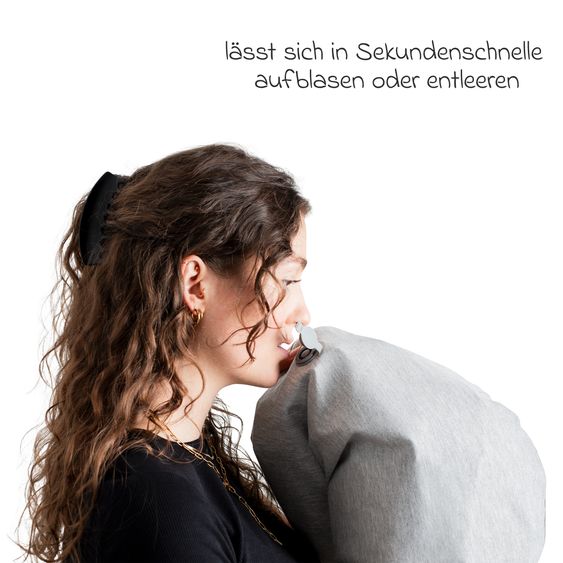 Reer Stillkissen Air Mama aufblasbar inkl. Bezug & Tragebeutel - Grau