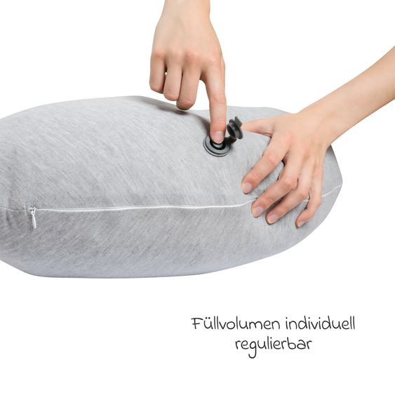 Reer Stillkissen Air Mama aufblasbar inkl. Bezug & Tragebeutel - Grau