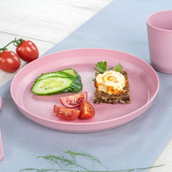 Reer Teller 2er Pack Growing aus nachhaltigen Rohstoffen - Rosa