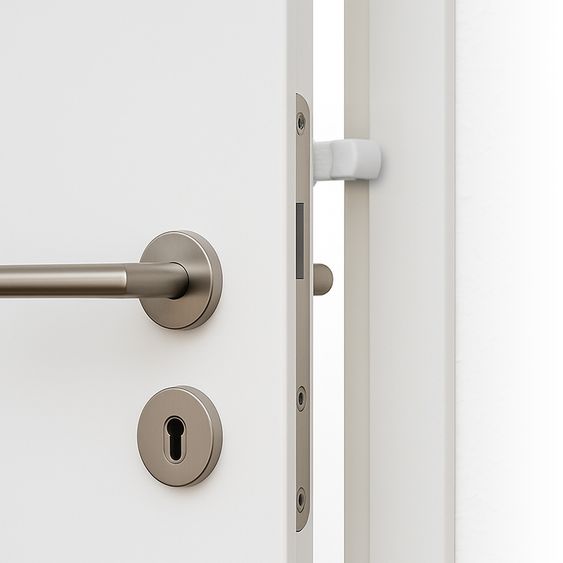 Reer Door stopper universally compatible with deactivation function - White