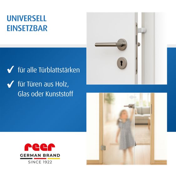 Reer Door stopper universally compatible with deactivation function - White