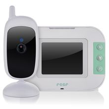 Video-Babyphone BabyCam S mit Babyeinheit, Elternteil, 2 x USB-Kabel & 1 x Netzteil - Weiß / Türkis