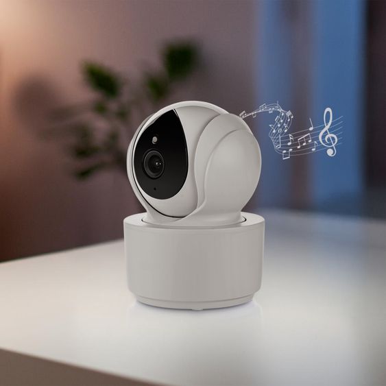 Reer Video-Babyphone BabyCam XL XL Move mit Babyeinheit, Elternteil, 2 x USB-Kabel & 1 x Netzteil - Weiß / Grau