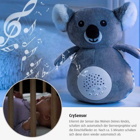 Reer Video Baby Monitor IP BabyCam Move incl. Night Light Koko Koala - White / Grey