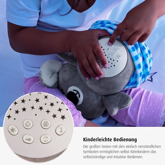 Reer Video Baby Monitor IP BabyCam Move incl. Night Light Koko Koala - White / Grey