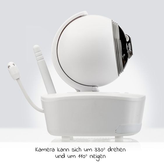 Reer Video Baby Monitor IP BabyCam Move incl. Night Light Koko Koala - White / Grey