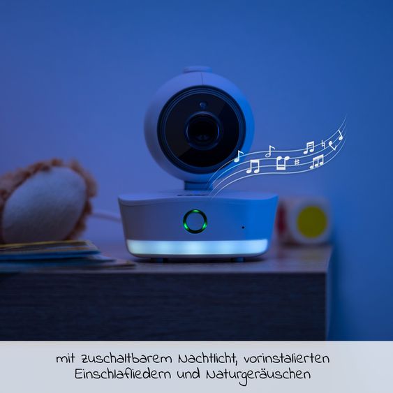 Reer Video Baby Monitor IP BabyCam Move incl. Night Light Koko Koala - White / Grey
