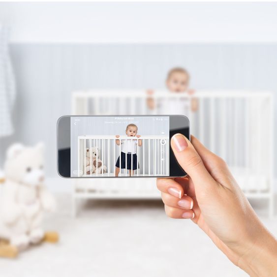 Reer Video baby monitor IP BabyCam Move - White / Grey