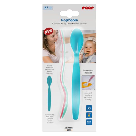 Reer Heat Sensor Spoon 3 Pack MagicSpoon - Colorful