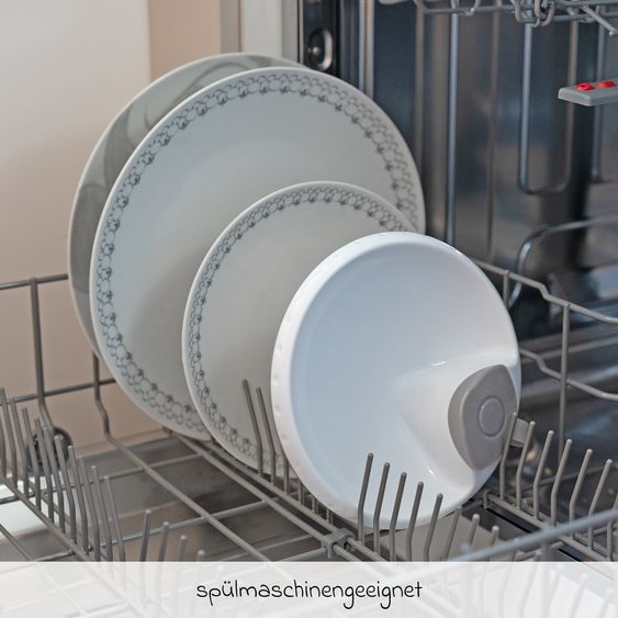 Reer Piastra riscaldante con ventosa per evitare che scivoli e si ribalti - Bianco Grigio
