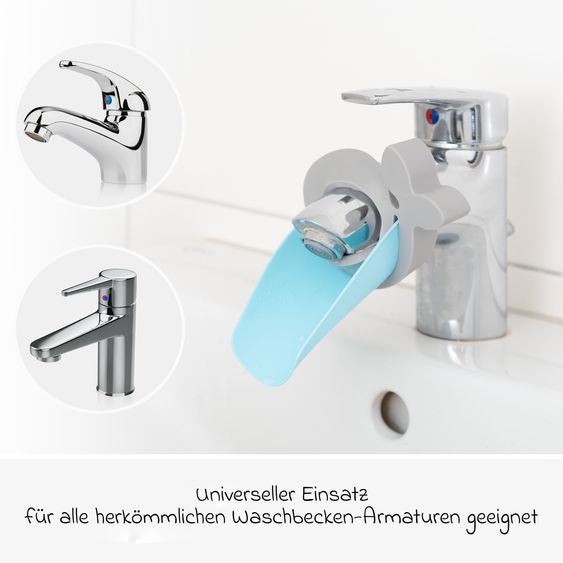 Reer Wasserhahnverlängerung MyHappyBath Extender - Blau Grau