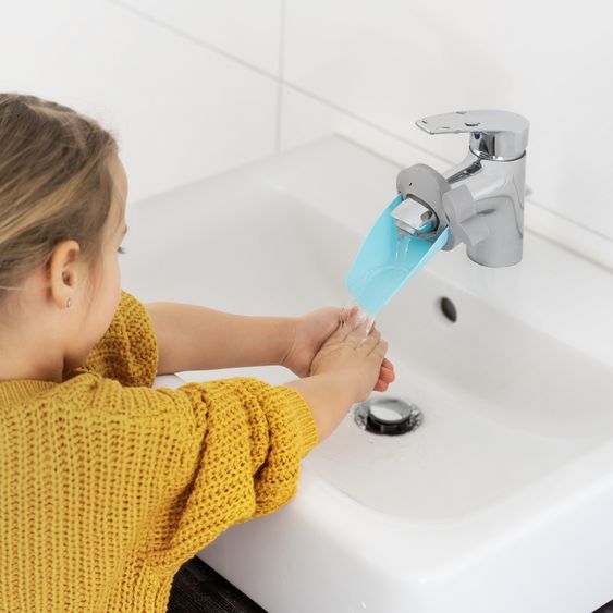 Reer Wasserhahnverlängerung MyHappyBath Extender - Blau Grau