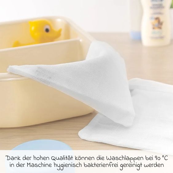 Reer Scaldasalviette per fasciatoio FeelWell con 2 livelli di riscaldamento per montaggio a parete incl. confezione da 10 guantini in mussola