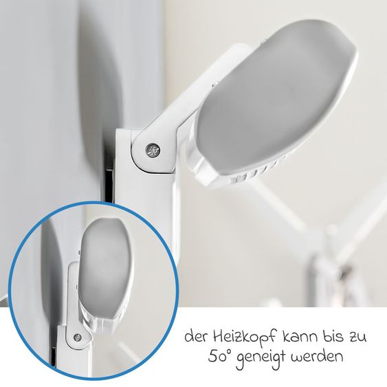 Reer Scaldasalviette per fasciatoio FeelWell con 2 livelli di riscaldamento per montaggio a parete incl. confezione da 10 guantini in mussola