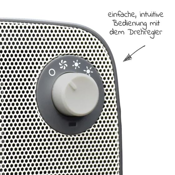 Reer Scaldasalviette / Termoventilatore 3in1 FeelWell Air - con funzione di raffreddamento incl. confezione da 10 guanti lavabili in mussola - Grigio Bianco