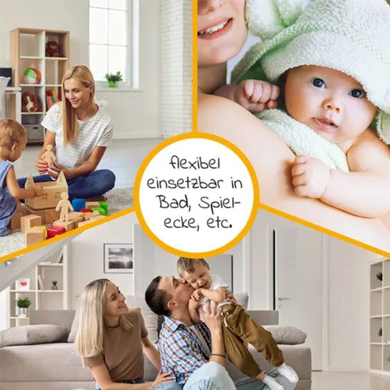 Reer Scaldasalviette / Termoventilatore 3in1 FeelWell Air - con funzione di raffreddamento incl. confezione da 10 guanti lavabili in mussola - Grigio Bianco