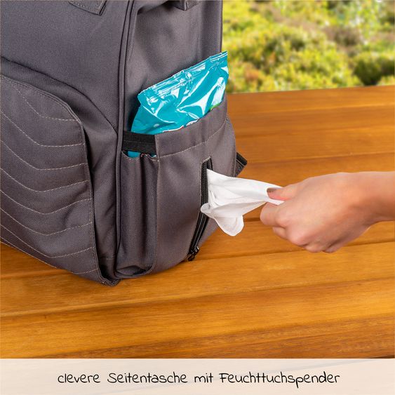 Reer Zaino porta pannolini per la crescita - realizzato con bottiglie in PET riciclate