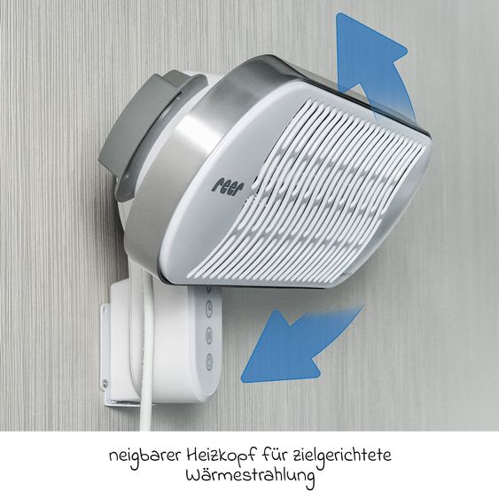 Reer Radiateur Chauffant Pour Table À Langer HeatCare+ avec Élément Chauffant Infrarouge Carbone pour Pied Fixe - Blanc