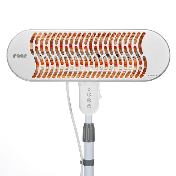 Reer Radiateur Chauffant Pour Table À Langer HeatCare+ avec Élément Chauffant Infrarouge Carbone pour Pied Fixe - Blanc