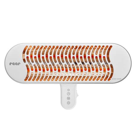 Reer Wickeltisch-Wärmeheizstrahler HeatCare+ mit Infrarot-Carbon-Heizelement für Wandbefestigung - Weiß