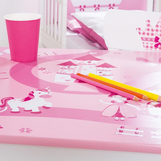 Roba 3-tlg. Kinder-Sitzgruppe - Krone - Rosa
