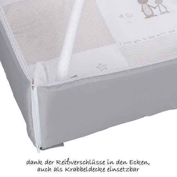 Roba Baby Nest mit Spielbogen 85 x 75 cm - Fox & Bunny