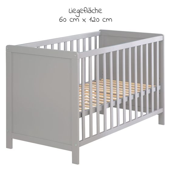 Roba Beistellbett und Kinderbett Hamburg 60 x 120 cm - Taupe