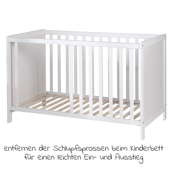 Roba Beistellbett und Kinderbett Hamburg 60 x 120 cm - Weiß