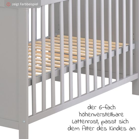 Roba Beistellbett und Kinderbett Hamburg 60 x 120 cm - Weiß