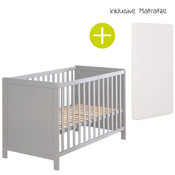 Roba Piumino e lettino Hamburg incl. materasso 60 x 120 cm - tortora