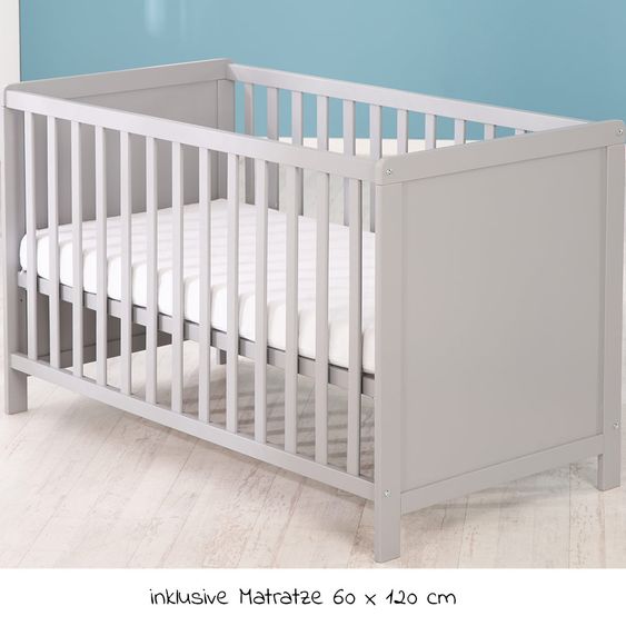 Roba Piumino e lettino Hamburg incl. materasso 60 x 120 cm - tortora