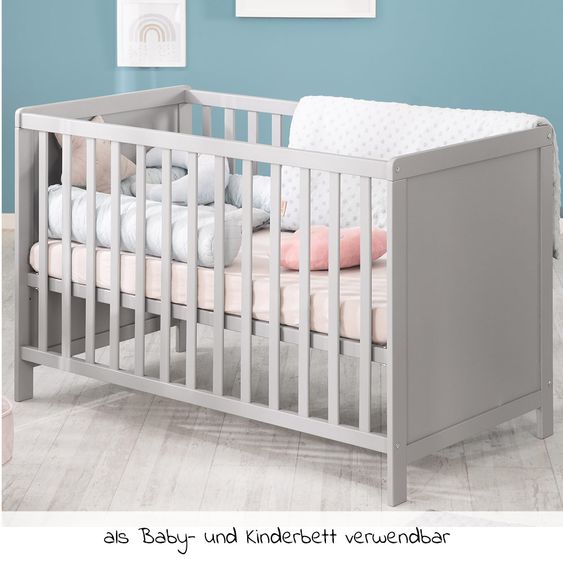 Roba Piumino e lettino Hamburg incl. materasso 60 x 120 cm - tortora
