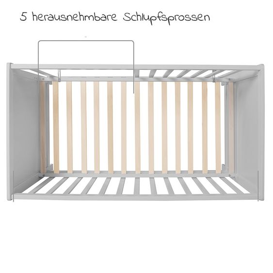 Roba Piumino e lettino Hamburg incl. materasso 60 x 120 cm - tortora