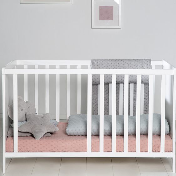 Roba Beistellbett und Kinderbett Hamburg inkl. Matratze 60 x 120 cm - Weiß